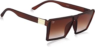 Oversized Rectangular Sunglasses with Gradient Tinted Lenses 100% UV and UVB Protection for Men and Women