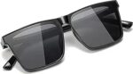 Retro Square Dark Black Light Weight Uv Protection Sunglasses For Men and Women UV Protection Classic Sunglass Unisex