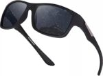 Premium Wrap Around Polarized Sunglasses | UV Protection Sunglasses | Light Weight, Durable, Matt Finished, Premium Looks | TR90 Sunglasses | Men & Women | Medium