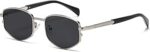 Hexagonal Stylish Trendy Square Metal frame Sunglasses for Women Men Retro Polygon Sun Glasses Luxury Classic Shades