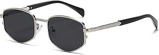 Hexagonal Stylish Trendy Square Metal frame Sunglasses for Women Men Retro Polygon Sun Glasses Luxury Classic Shades