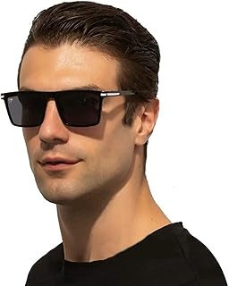 Premium Rubber Coated Goggles For Men | Polarized Sunglasses | UV Protected Driving, Riding, Stylish, Anti glare Glasses