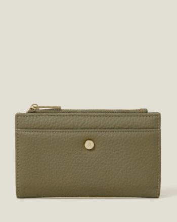 Women Bi-Fold Wallet with Snap Button Closure