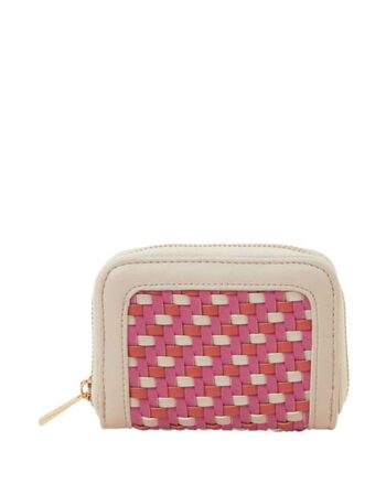 Women Weave Zip Around Wallet