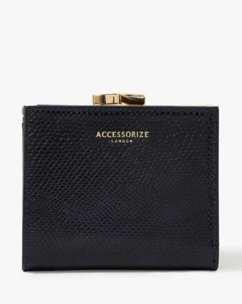 Tri-Fold Wallet with Metal Logo Accent