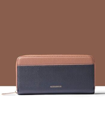 Women Contrast Piping Wallet