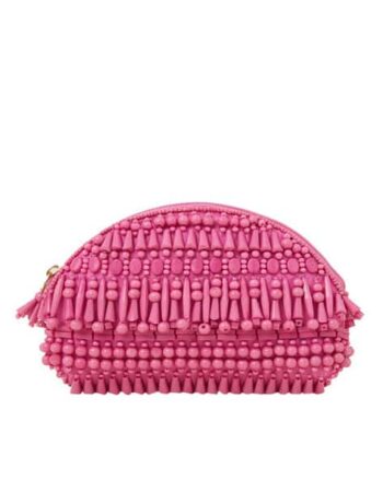 Women Hand-Beaded Tassel Purse