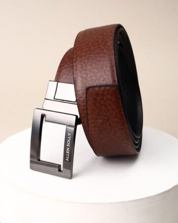 Men Genuine Leather Textured Belt