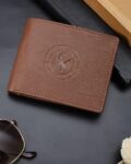 Men Leather Bi-Fold Embossed Wallet