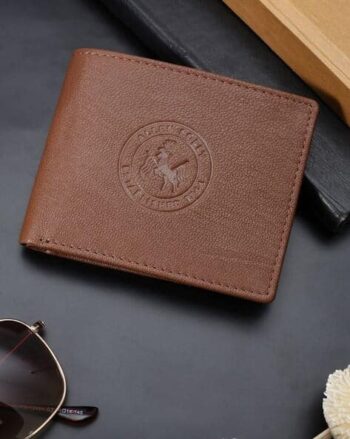 Men Leather Bi-Fold Embossed Wallet