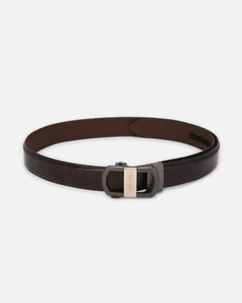 Men Textured Belt with Buckle Closure