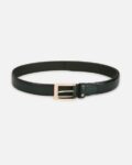 Men Textured Belt with Buckle Closure