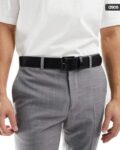 Men Smart Leather Belt with Pin-Buckle Closure