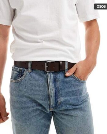 Leather Belt with Roller Buckle
