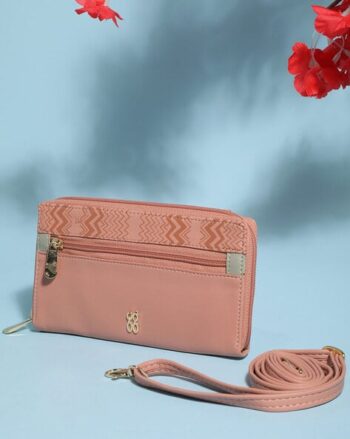 Chevron Print Zip-Around Wallet