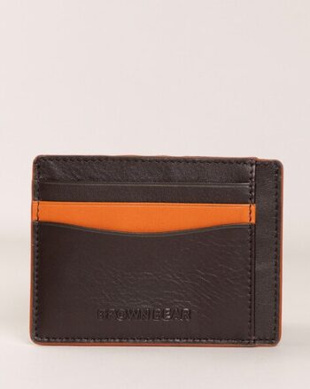 Colourblock Card Holder with Logo Embossed