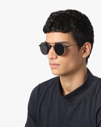 Rounded Sunglasses with Top Bar