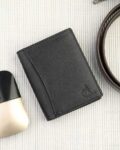 Men Logo Embossed Bi-Fold Wallet