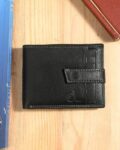 Men Logo Embossed Bi-Fold Wallet