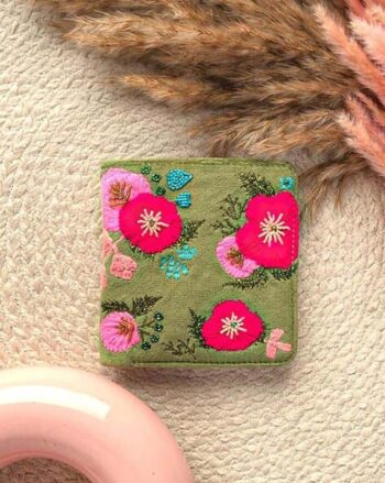 Women Embroidered Bi-Fold Wallet