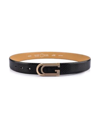 Men Belt with Plaque Closure
