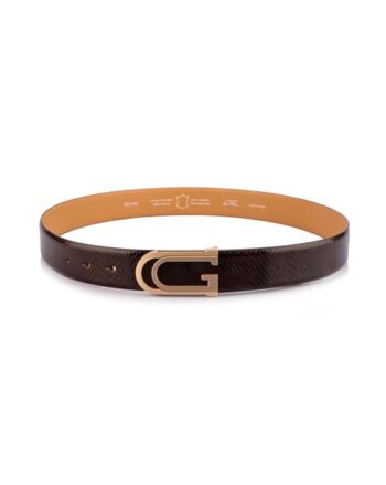 Men Belt with Plaque Closure