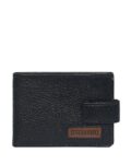 Men Bi-Fold Wallet with Text Embossed