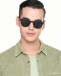 JJ S17341 Men Full-Rim Round Sunglasses