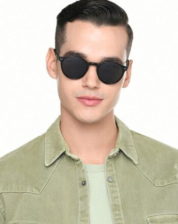 JJ S17341 Men Full-Rim Round Sunglasses