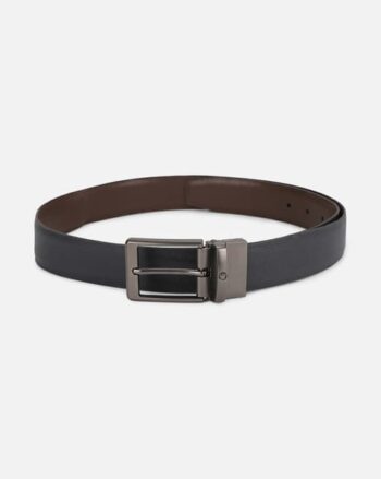 Reversible Leather Belt with Buckle Closure