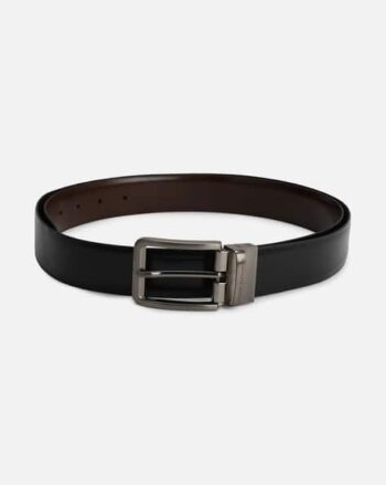 Leather Reversible Belt with Buckle Closure