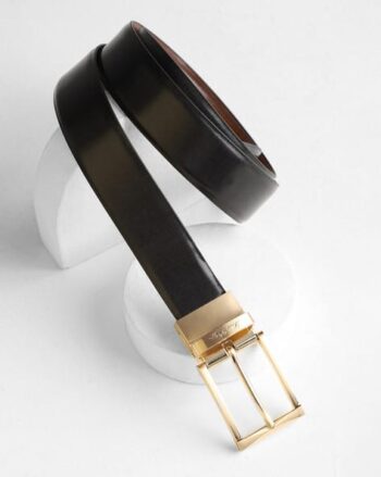 Men Frame-Buckle Reversible Belt