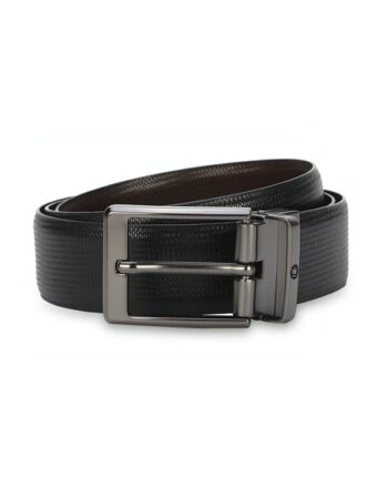 Reversible Leather Belt with Buckle Closure