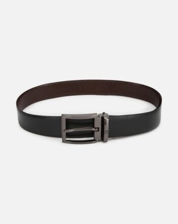 Textured Reversible Belt with Buckle Closure