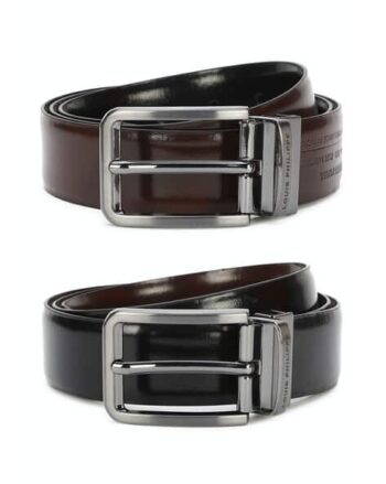 Leather Reversible Belt with Buckle Closure