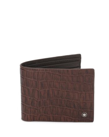Croc-Embossed Bi-Fold Wallet