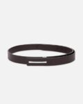 Men Belt with Metal Logo Buckle
