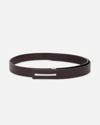Men Belt with Metal Logo Buckle