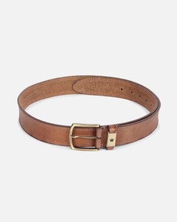Men Genuine Leather Belt with Buckle Closure