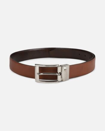 Reversible Leather Belt with Buckle Closure