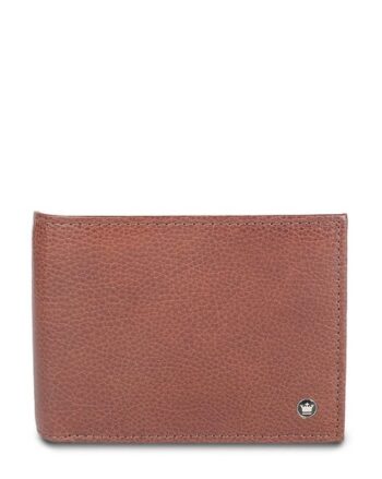 Textured Bi-Fold Genuine Leather Wallet