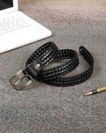 Men Belt with Buckle Closure