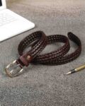 Men Belt with Buckle Closure