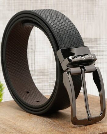 Embossed Reversible Belt with Tang-Buckle Closure