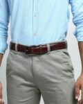 Men Belt with Buckle Closure