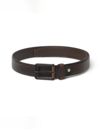 Men Leather Belt with Buckle Closure
