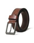 Men Leather Belt with Buckle Closure