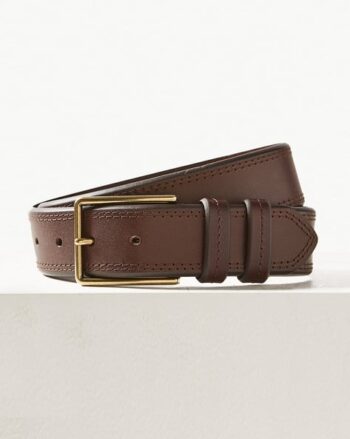 Leather Stitch Detail Belt