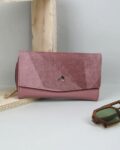 Women Bi-Fold Wallet with Snap-Button Closure