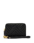 Women Quilted Travel Wallet with Zip-Around Closure
